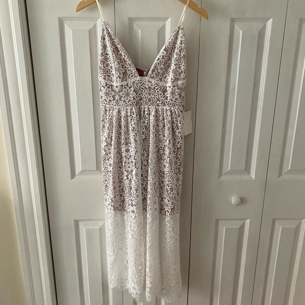 NWT: For Love & Lemons White Lace Dress